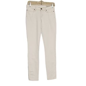 All Saints Spitalfields | Women's White Back Ankle Zip Skinny Jeans (Size 25)